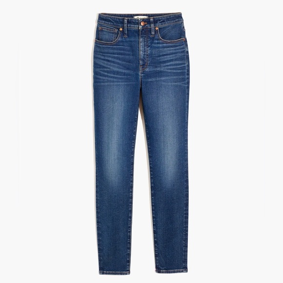2/$30 Madewell Curvy High-Rise Skinny Blue Denim Jeans, Lanette Wash, Size 26 - Picture 5 of 15